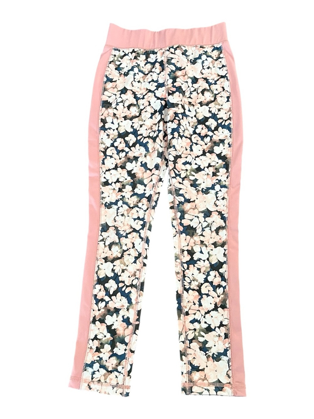OshKosh B'gosh Girls Active Pull-On Pants Floral Pink Accent Size 10